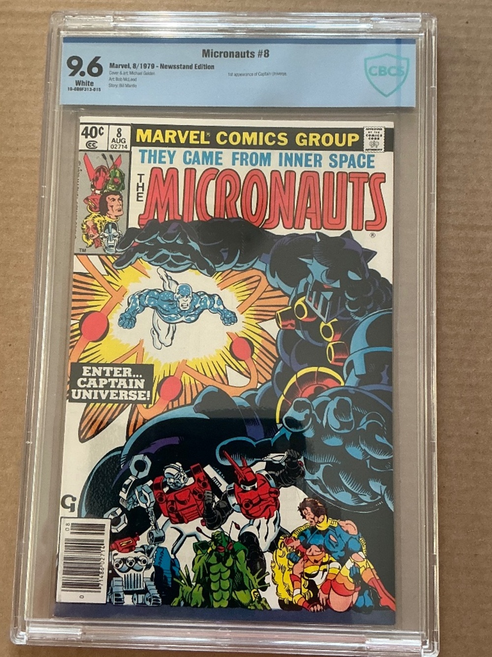 Micronauts 8 CBCS 9.6 Newsstand 1st App Captain Universe Marvel 1979